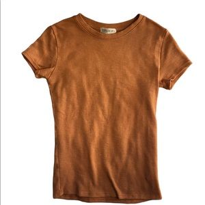 Women’s mauve ribbed shirt